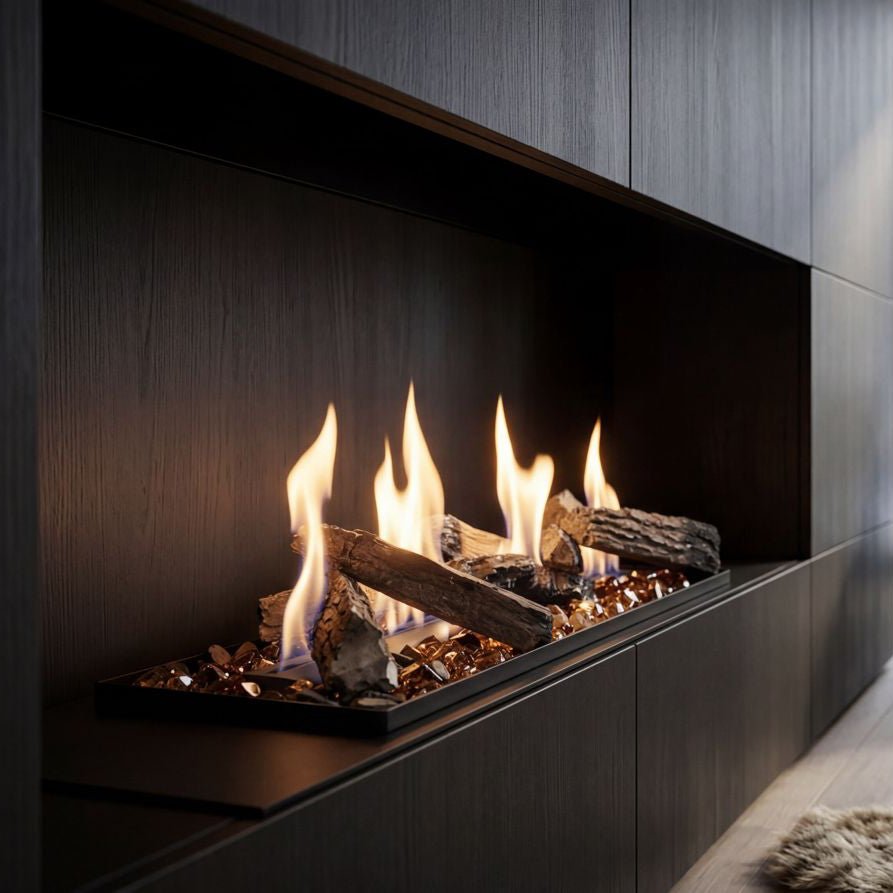 Decoflame BEV LogicWood Fireplace - Smart Control & 20.5 to 80 Hour Long Burn Times | Fireplace