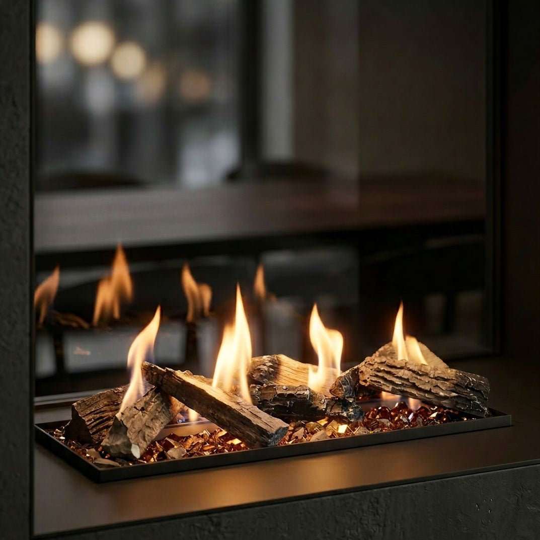 Decoflame BEV LogicWood Fireplace - Smart Control & 20.5 to 80 Hour Long Burn Times | Fireplace