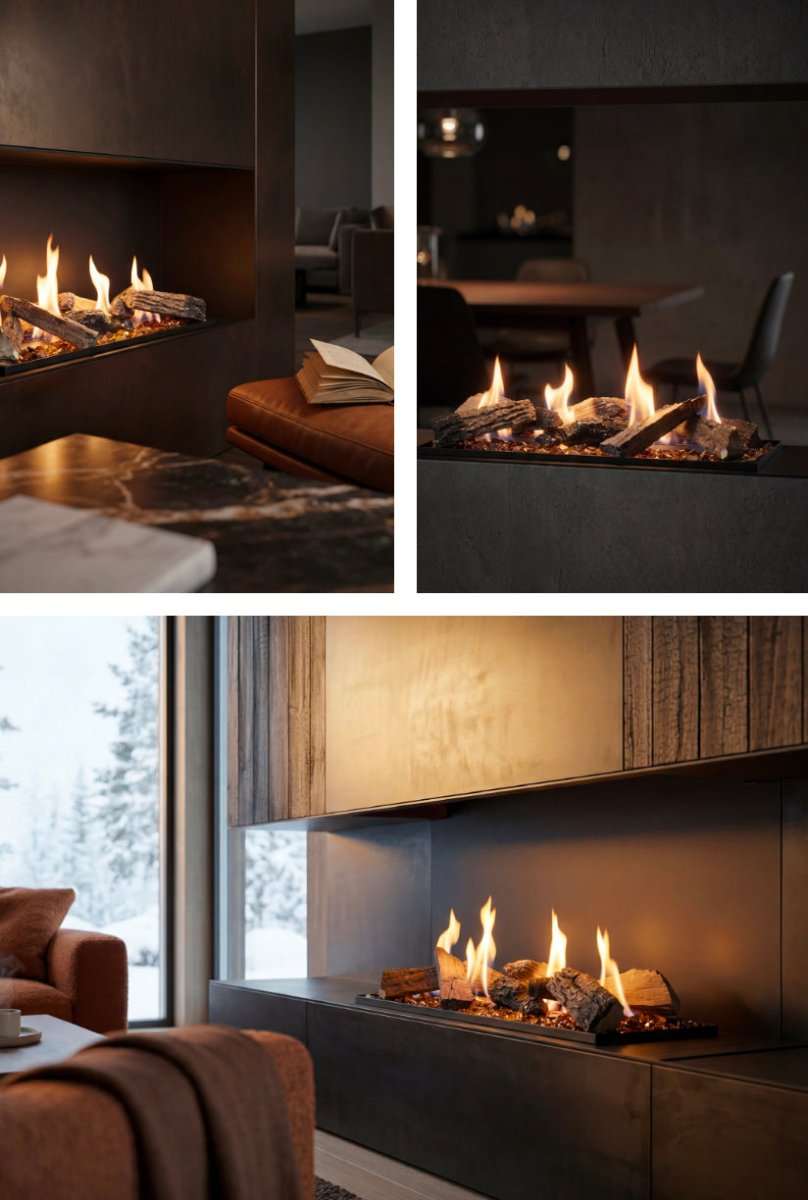 Decoflame BEV LogicWood Fireplace - Smart Control & 20.5 to 80 Hour Long Burn Times | Fireplace