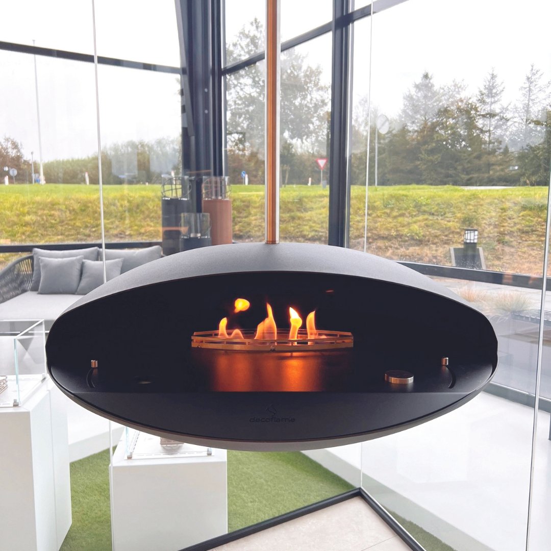 Decoflame Espoo Net Zero Suspended Ceiling Fireplace - Outdoorium