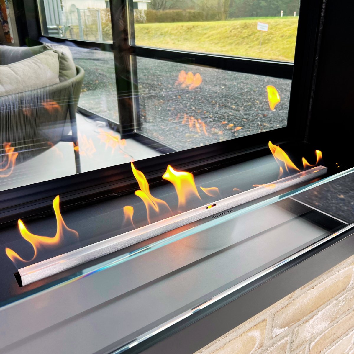 Decoflame Montreal Clear Net Zero Built - In Fireplace For Indoor and Outdoor - Outdoorium