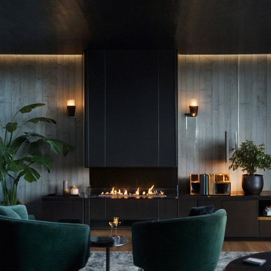 Decoflame Montreal Open Three - Sided Net Zero Fireplace - Outdoorium