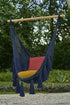 Deluxe Extra Large Mexican Hammock Chair in Outdoor Cotton Colour Blue - Outdoorium