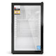 Devanti 105L Bar Fridge Glass Door Mini Fridge Countertop Cooler Black | Outdoorium