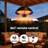 Devanti 1500W Electric Patio Infrared Heater Hanging Heaters Ceiling Mounted Remote | Appliances > Heaters > Patio Heaters