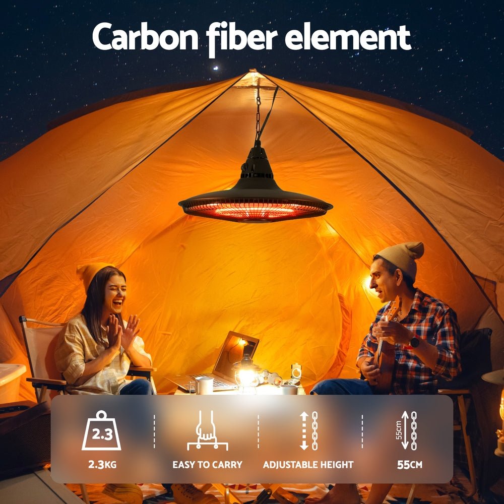 Devanti 1500W Hanging Electric Patio Heater | Outdoorium