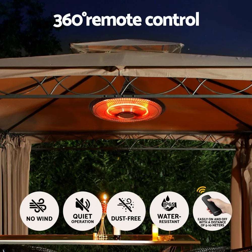 Devanti 1500W Hanging Electric Patio Heater | Appliances > Heaters > Patio Heaters