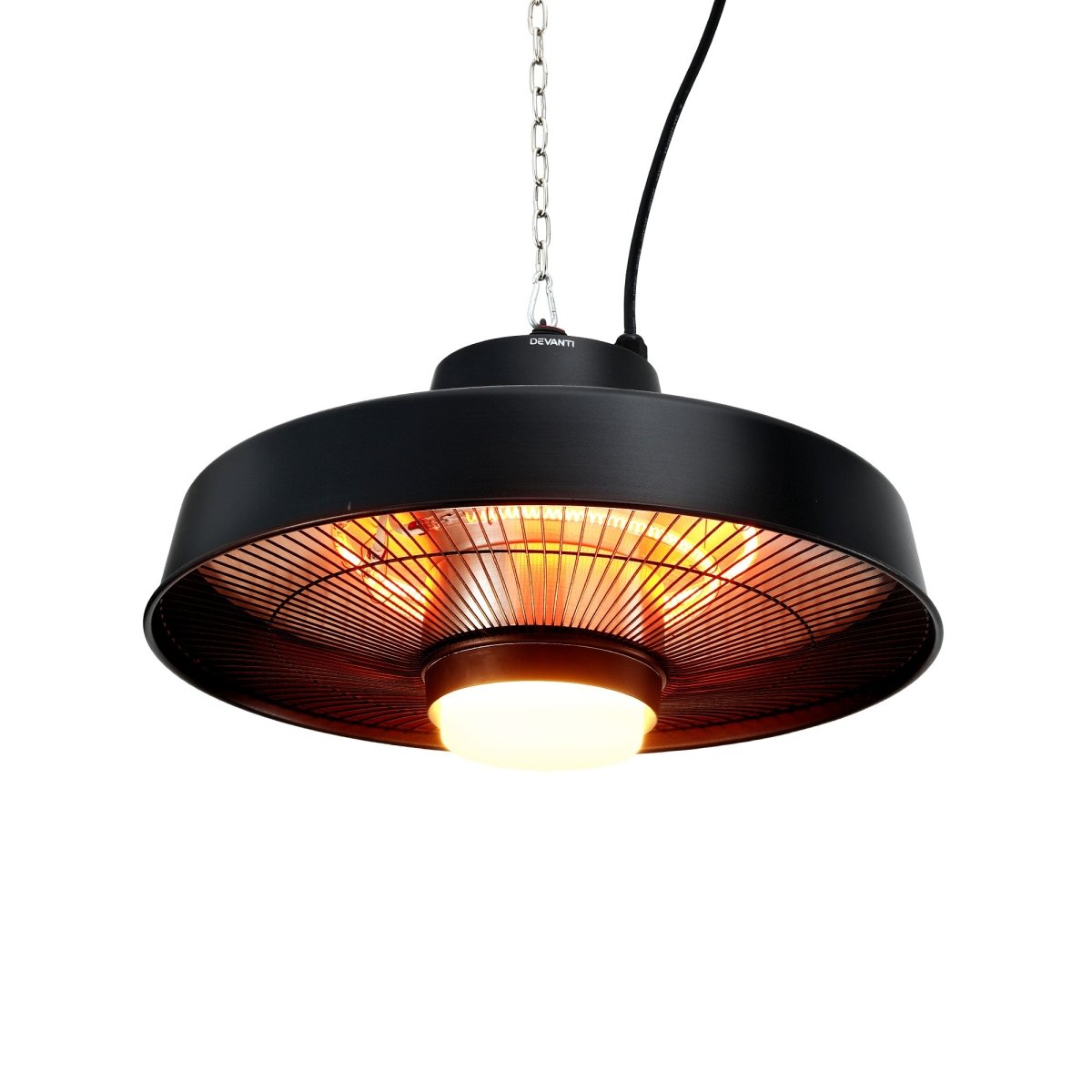 Devanti 2000W Outdoor Electric Patio Heater Ceiling Mount with LED Light Remote | Appliances > Heaters > Patio Heaters