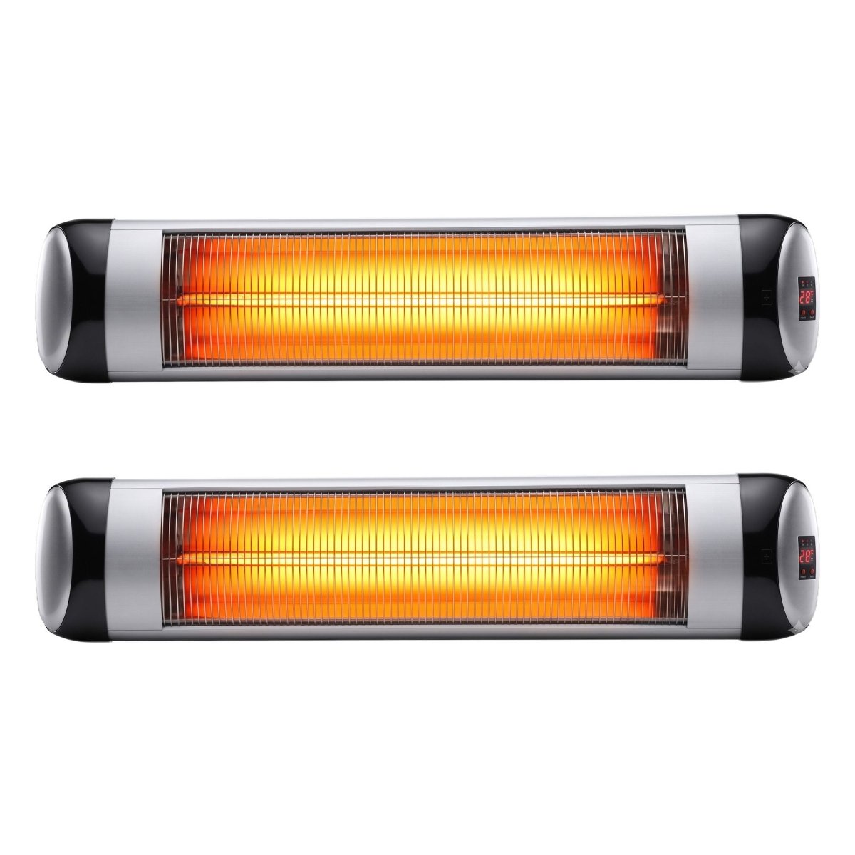 Devanti 2PCS Electric Radiant Strip Heater Indoor Outdoor Patio Remote Control 1500W | Appliances > Heaters > Patio Heaters