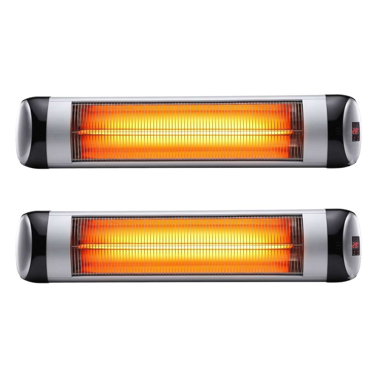 Devanti 2PCS Electric Radiant Strip Heater Indoor Outdoor Patio Remote Control 1500W | Appliances > Heaters > Patio Heaters