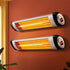 Devanti 2PCS Electric Radiant Strip Heater Indoor Outdoor Patio Remote Control 1500W | Appliances > Heaters > Patio Heaters