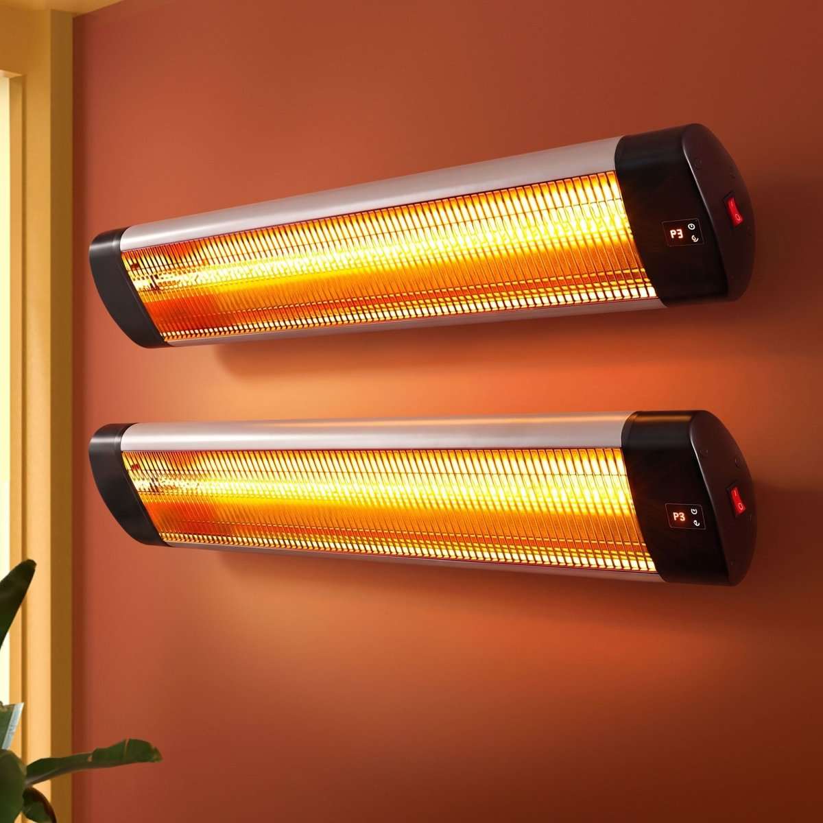 Devanti 2PCS Electric Radiant Strip Heater Outdoor Indoor Patio Infrared Heaters 3000W | Appliances > Heaters > Patio Heaters