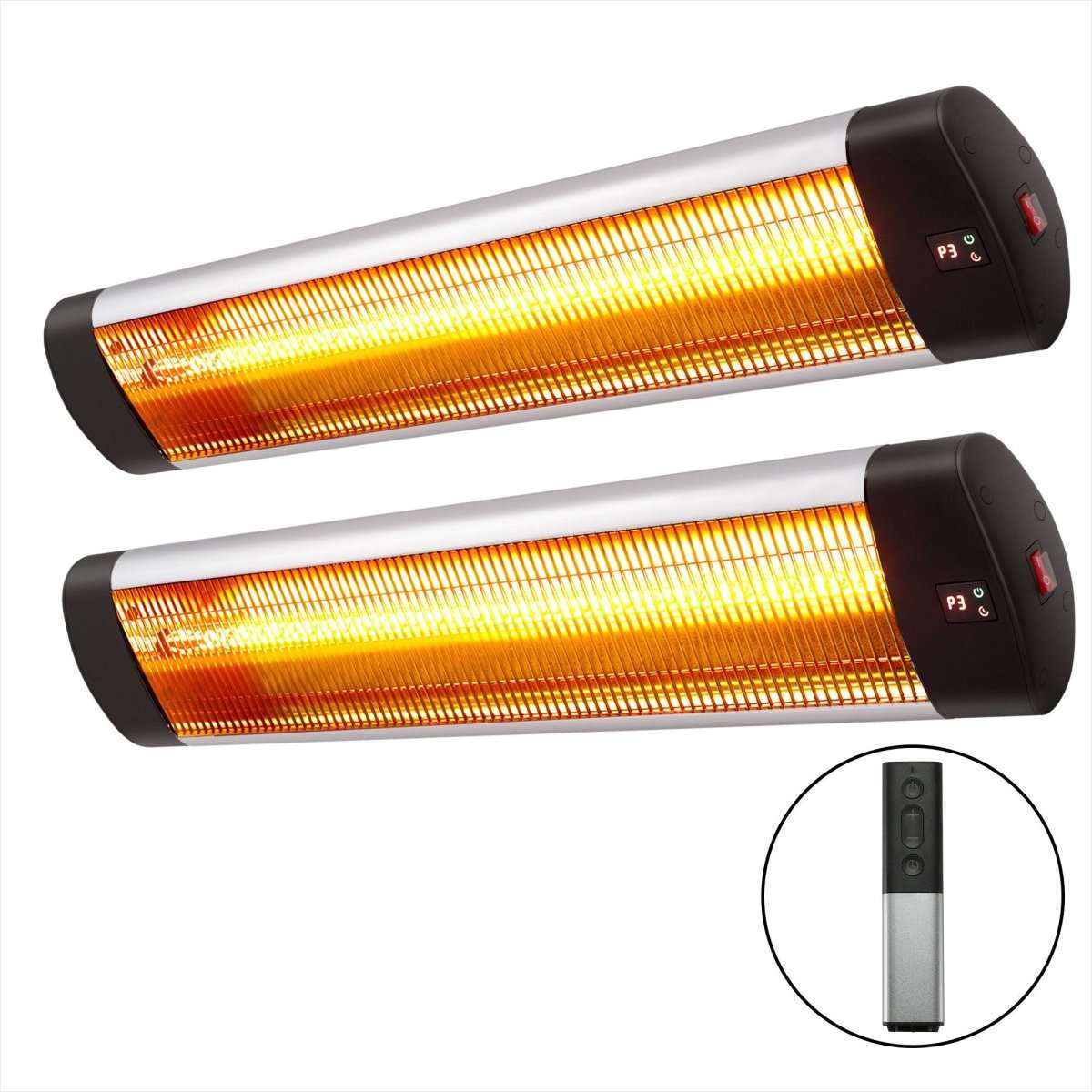 Devanti 2PCS Electric Radiant Strip Heater Outdoor Indoor Patio Infrared Heaters 3000W | Appliances > Heaters > Patio Heaters