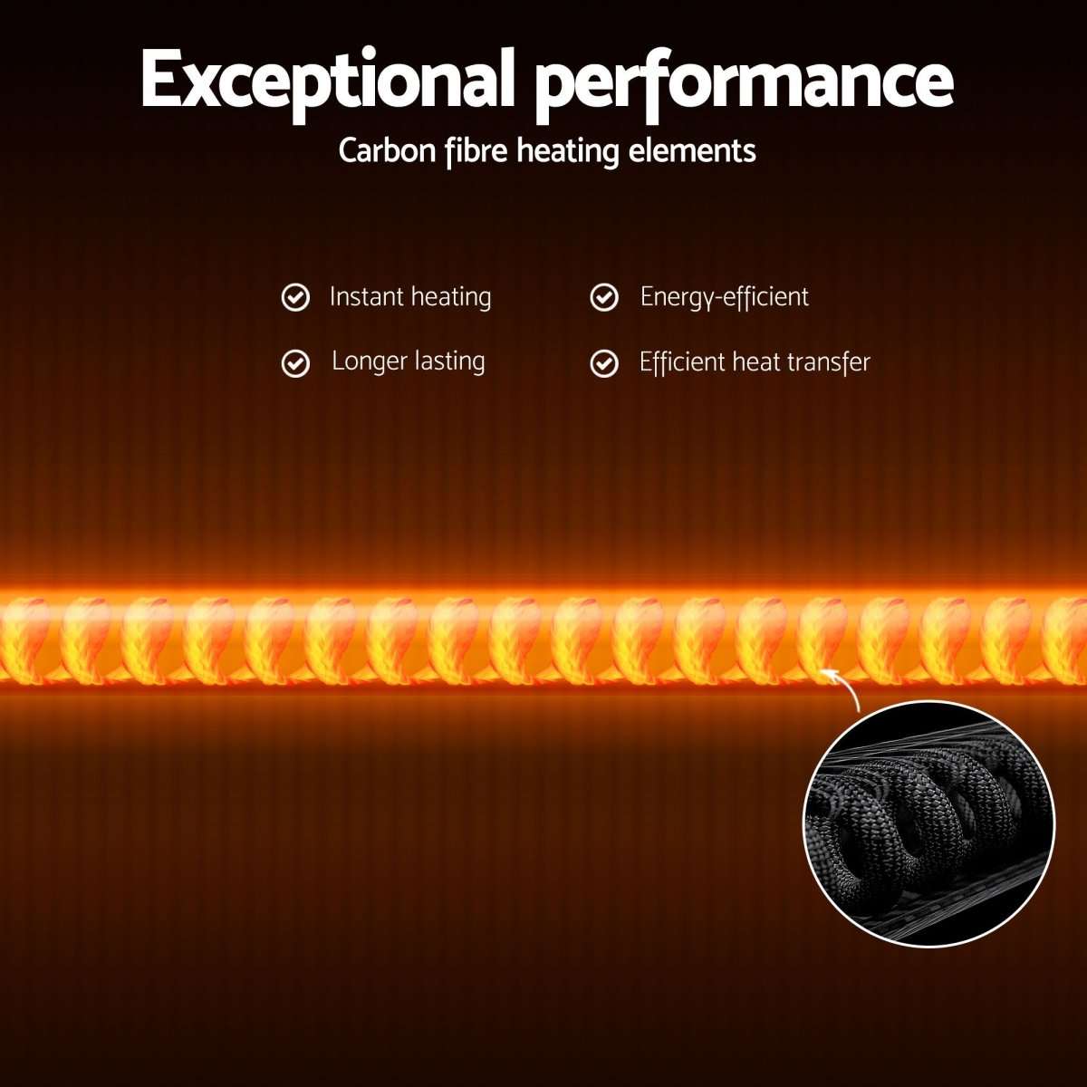 Devanti 2PCS Electric Strip Heater Radiant Infrared Heaters 2000W | Appliances > Heaters > Patio Heaters
