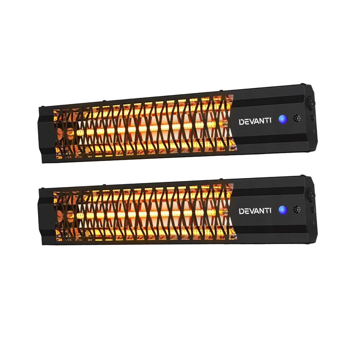 Devanti 2PCS Electric Strip Heater Radiant Infrared Heaters 2000W | Appliances > Heaters > Patio Heaters
