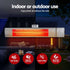 Devanti 2PCS Electric Strip Heater Radiant Infrared Heaters Remote Control 2000W | Appliances > Heaters > Patio Heaters
