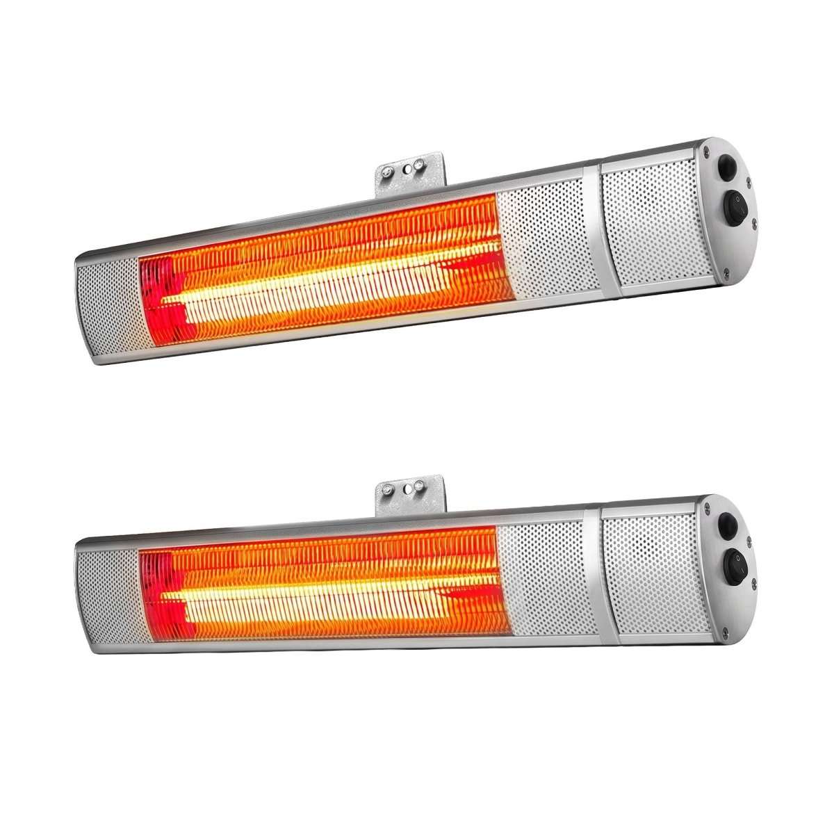 Devanti 2PCS Electric Strip Heater Radiant Infrared Heaters Remote Control 2000W | Appliances > Heaters > Patio Heaters