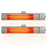 Devanti 2PCS Electric Strip Heater Radiant Infrared Heaters Remote Control 2000W | Appliances > Heaters > Patio Heaters