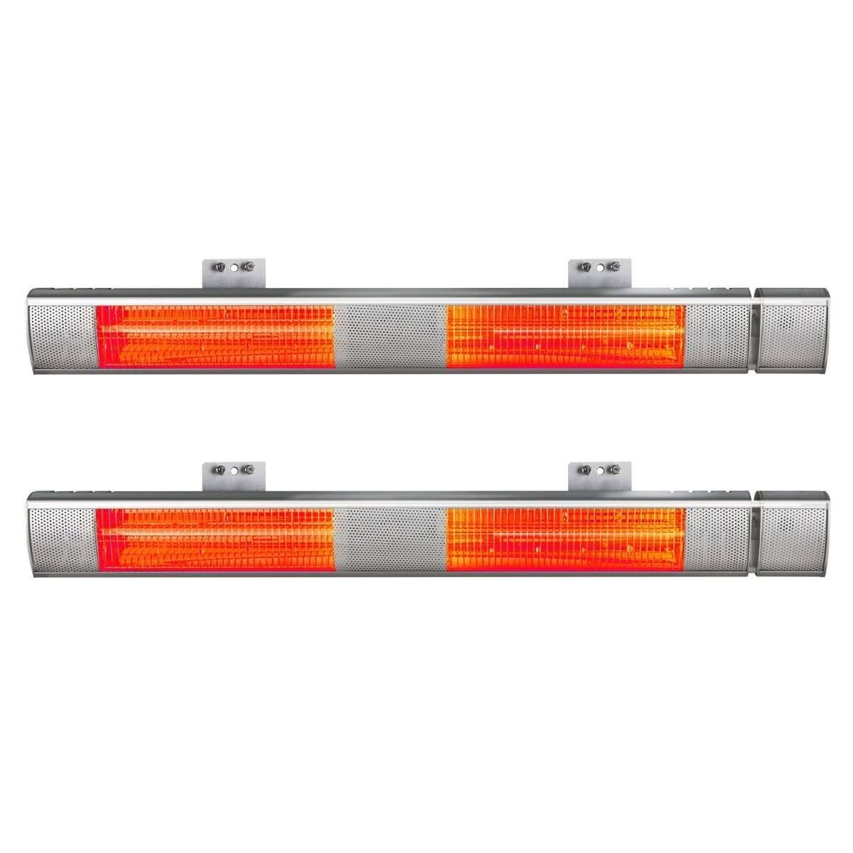 Devanti 2PCS Electric Strip Heater Radiant Infrared Heaters Remote Control 3000W | Appliances > Heaters > Patio Heaters