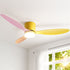 Devanti 52'' Ceiling Fan 3 Blades DC Motor w/Light w/Remote Yellow Pink Orange | Appliances > Fans > Ceiling Fans