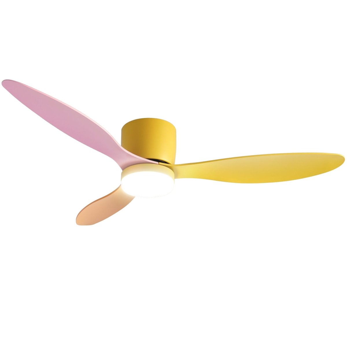 Devanti 52'' Ceiling Fan 3 Blades DC Motor w/Light w/Remote Yellow Pink Orange | Appliances > Fans > Ceiling Fans