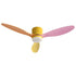 Devanti 52'' Ceiling Fan 3 Blades DC Motor w/Light w/Remote Yellow Pink Orange | Appliances > Fans > Ceiling Fans