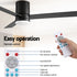 Devanti 52'' Ceiling Fan 3 Blades Double - sided DC Motor w/Light w/Remote Light Wood and bLack | Appliances > Fans > Ceiling Fans