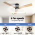 Devanti 52'' Ceiling Fan 3 Blades Double - sided DC Motor w/Light w/Remote Light Wood and bLack | Appliances > Fans > Ceiling Fans