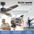 Devanti 52'' Ceiling Fan AC Motor 3 Blades w/Remote - Dark Wood | Appliances > Fans