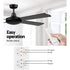 Devanti 52'' Ceiling Fan DC Motor 4 Blades w/Remote - Black | Appliances > Fans