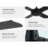 Devanti 52'' Ceiling Fan DC Motor 4 Blades w/Remote - Black | Appliances > Fans