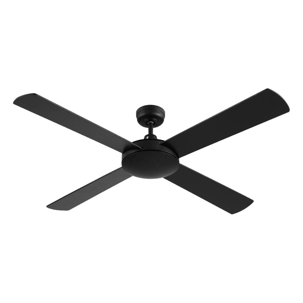 Devanti 52'' Ceiling Fan DC Motor 4 Blades w/Remote - Black | Appliances > Fans