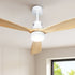 Devanti 52'' Ceiling Fan DC Motor LED Light Remote - Light Wood | Appliances > Fans
