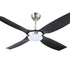 Devanti 52'' Ceiling Fan DC Motor w/Light w/Remote Black | Outdoorium