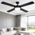 Devanti 52'' Ceiling Fan DC Motor w/Light w/Remote - Black | Appliances > Fans