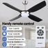 Devanti 52'' Ceiling Fan DC Motor w/Light w/Remote Black | Outdoorium
