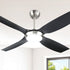 Devanti 52'' Ceiling Fan DC Motor w/Light w/Remote Black | Outdoorium