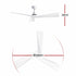 Devanti 52-Inch 3-Blade DC Ceiling Fan with Remote - White