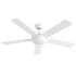 Devanti 52-Inch 5-Blade DC Ceiling Fan with Light & Remote - White