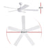 Devanti 52-Inch 5-Blade DC Ceiling Fan with Light & Remote - White