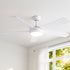 Devanti 52-Inch 5-Blade DC Ceiling Fan with Light & Remote - White