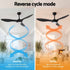 Devanti 52-Inch DC Ceiling Fan with Light & Remote - Black