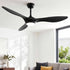 Devanti 52-Inch DC Ceiling Fan with Light & Remote - Black