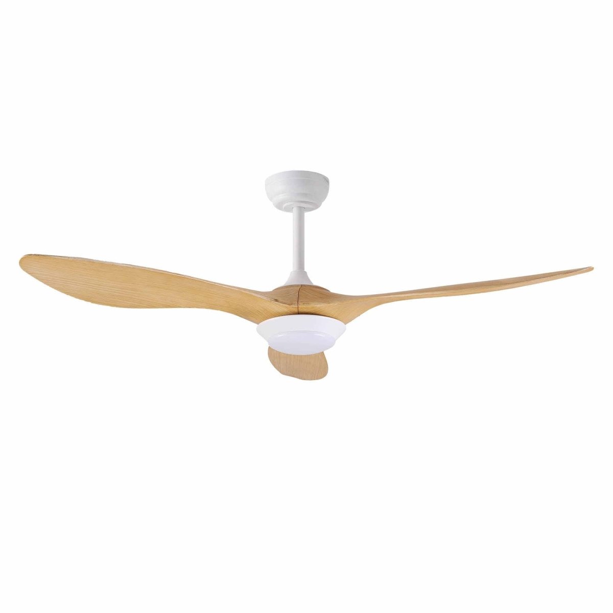 Devanti 52-Inch DC Ceiling Fan with Light & Remote - Wood