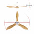 Devanti 52-Inch DC Ceiling Fan with Light & Remote - Wood