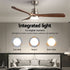 Devanti 52-Inch Smart DC Ceiling Fan with Light - Timber/Brown