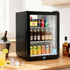 Devanti 56L Bar Fridge Glass Door Mini Fridge Countertop Cooler Black | Outdoorium
