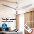 Devanti 64 Inch Ceiling Fan DC Motor w/Light w/Remote - Silver - Outdoorium