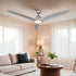 Devanti 64 Inch Ceiling Fan DC Motor w/Light w/Remote - Silver - Outdoorium