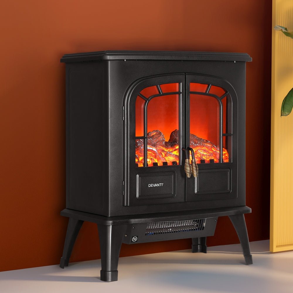 Devanti Electric Fireplace Fire Heaters 2000W - Outdoorium